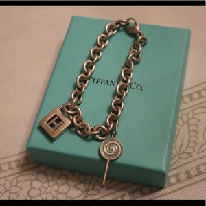Sterling silver Tiffany and co charm bracelet